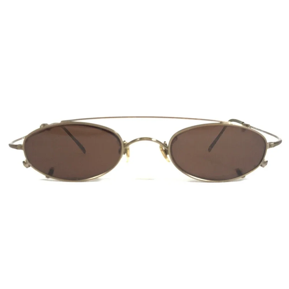 MODO Eyeglasses Frames MOD 898 AGD Gold Round with Clip On Lenses 43-22-145
